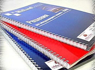БЛОКНОТЫ НА ПРУЖИНЕ, ФИРМЕННЫЕ, С ЛОГОТИПОМ, БУКЛЕТЫ И КАТАЛОГИ