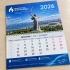 Настенный отрывной календарь 2026 с одним блоком и фирменным логотипом